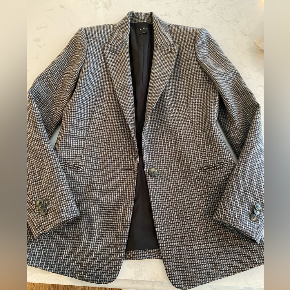 Theory Ganella Houndstooth Jacket - Size 4
